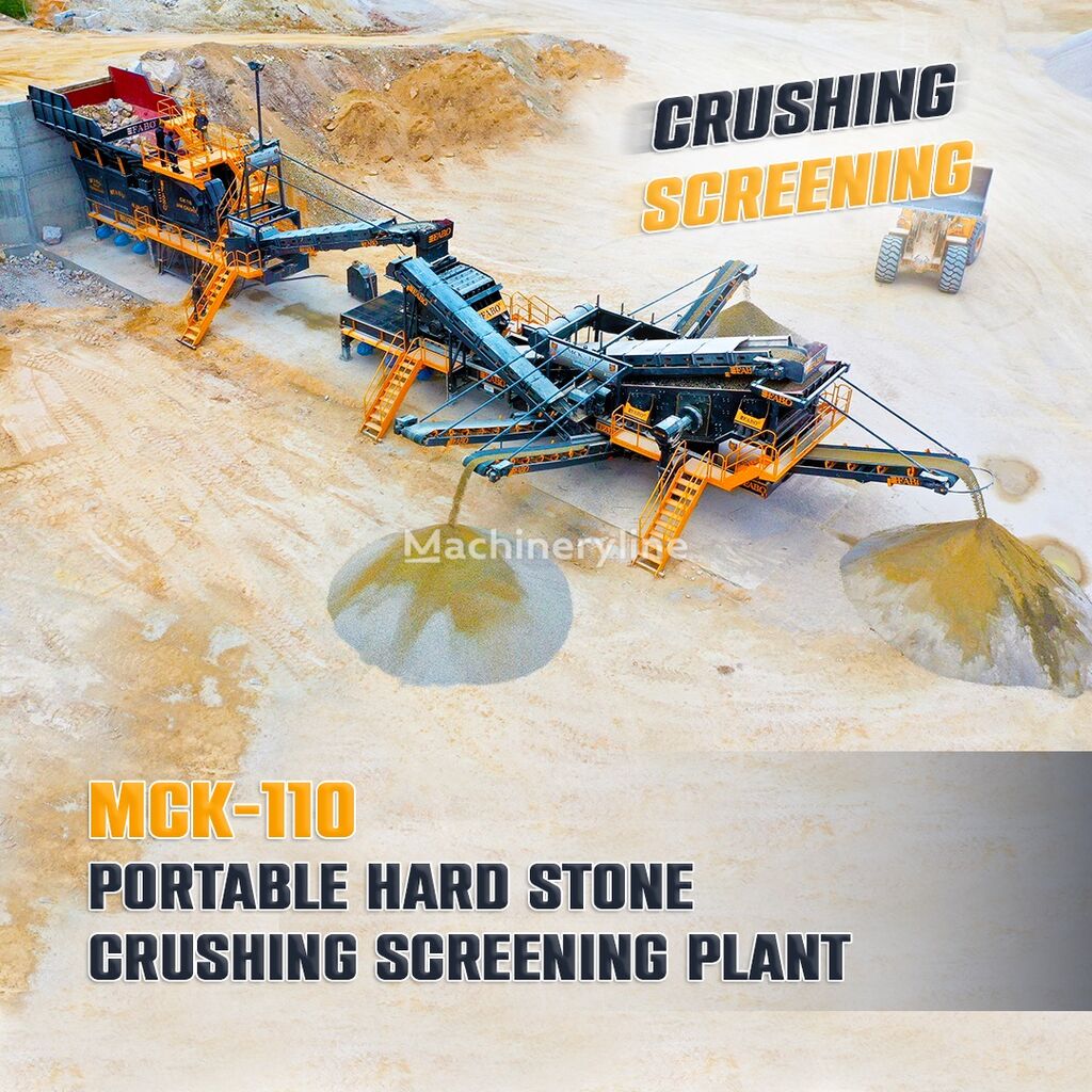 máy nghiền đá FABO MCK-110 MOBILE CRUSHING & SCREENING PLANT FOR HARDSTONE | STOCK mới