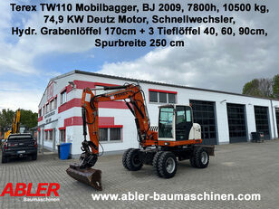 máy đào bánh lốp Terex TW110 Mobilbagger Schwenkarm SW 4 Löffel