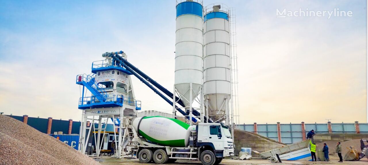 trạm trộn bê tông FABO SKIP SYSTEM CONCRETE BATCHING PLANT | 120m3/h Capacity mới