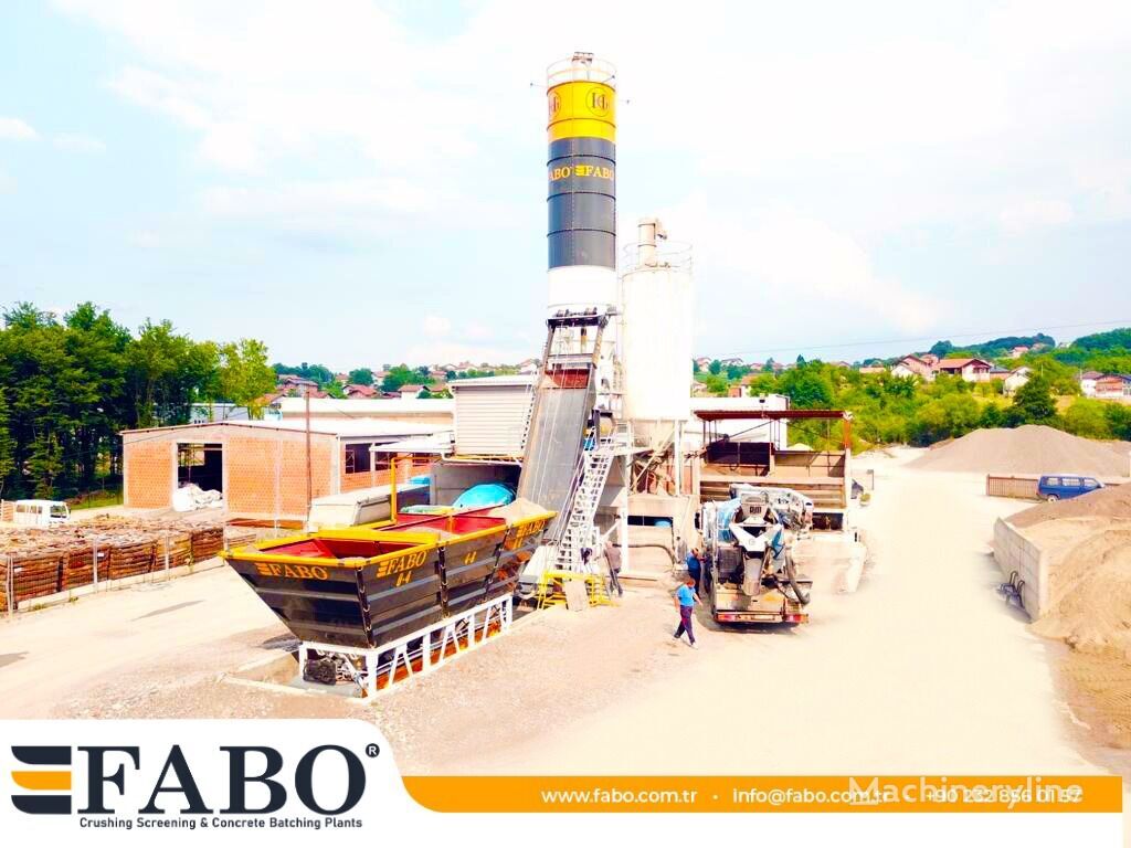 trạm trộn bê tông FABO SKIP SYSTEM CONCRETE BATCHING PLANT | 60m3/h Capacity mới