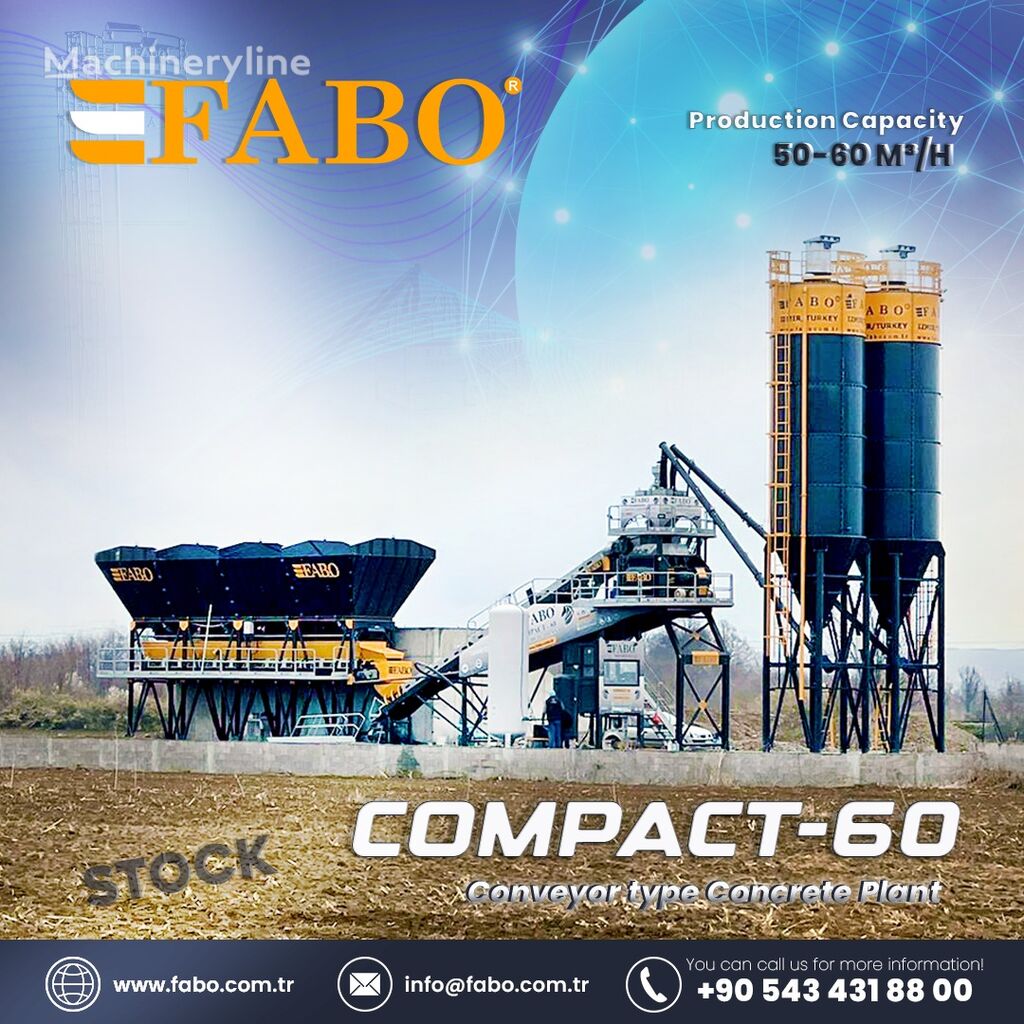 trạm trộn bê tông FABO BETONNYY ZAVOD FABOMIX COMPACT-60 | NOVYY PROEKT mới