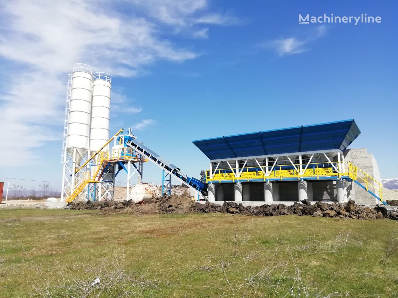 trạm trộn bê tông Promax Compact Concrete Batching Plant C60-SNG-LINE (60m3/h) mới