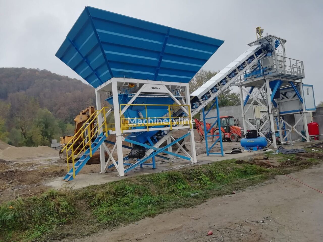 trạm trộn bê tông Promax Compact Concrete Batching Plant C60-SNG-PLUS (60m3/h)