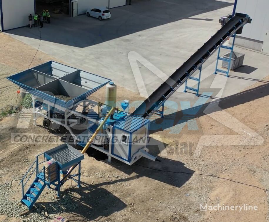 trạm trộn bê tông Promax Mobile Concrete Batching Plant M35-PLNT (35m3/h) mới